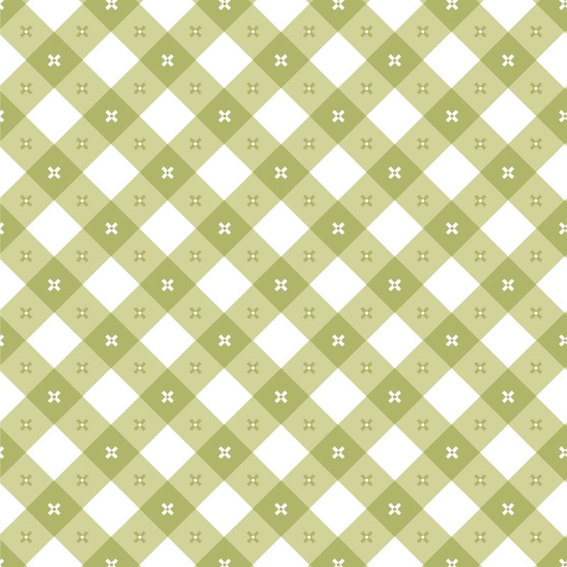 Gingham Picnic - Grass Green