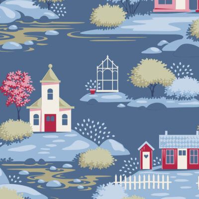 Village Life - Blue