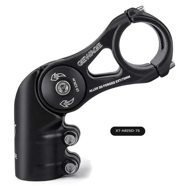 Handlebar Stem Riser - 130 Degree Adjustable Bicycle Stem, Model: 75