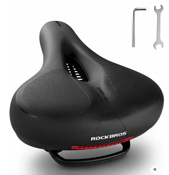 Comfort Bike Seat (RockBros)Recover Zone, Color: Black