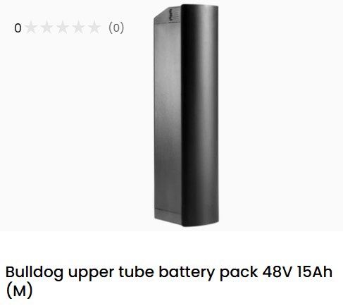 Battery PP Bulldog Upper Tube 15Ah