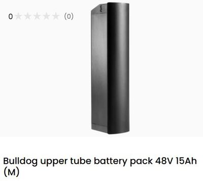 Battery PP Bulldog Upper Tube 15Ah
