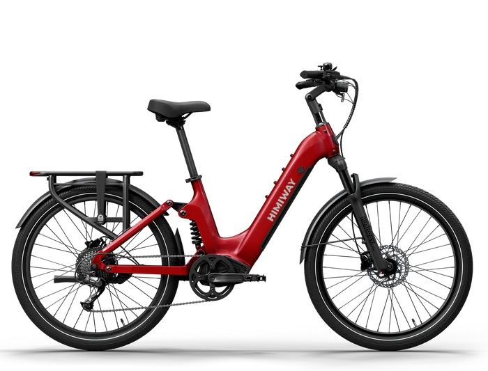 A7 Commuter eBike, Color: Red, Size: R 5'1"-6'3"