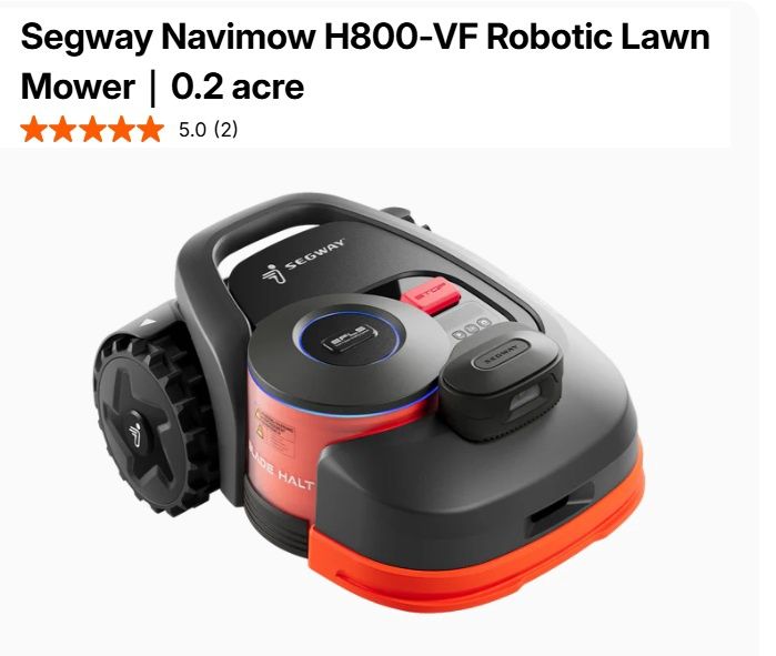 H800-VF Robotic Lawn Mower 0.2 acre
