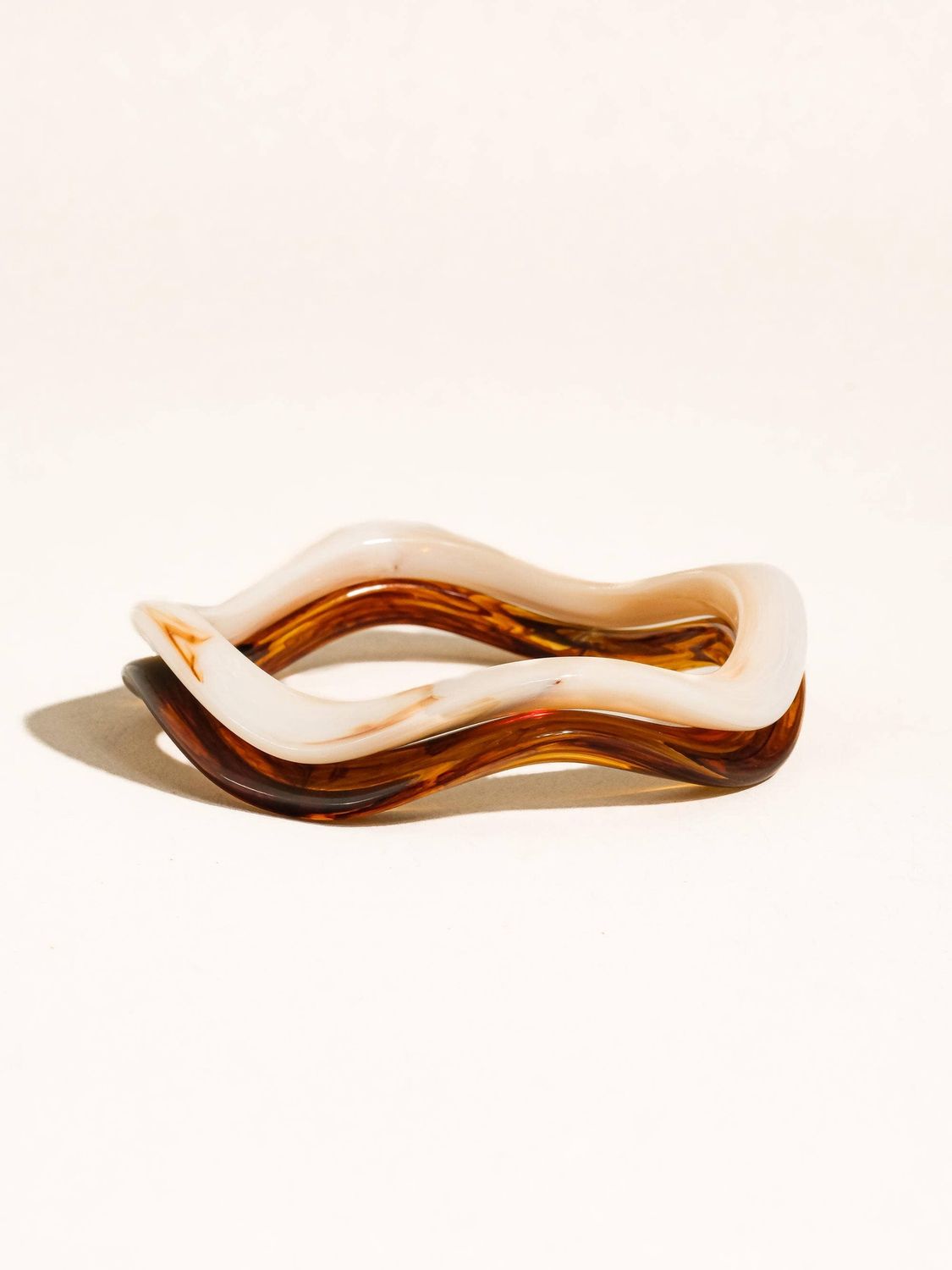 Wilder Wavy Bangle Bracelet Set, Color: Brown