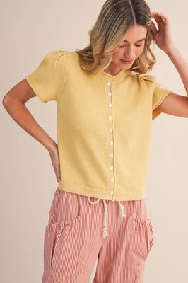 SHORT SLEEVE SWEATER CARDIGAN MSW11297