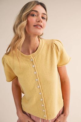 SHORT SLEEVE SWEATER CARDIGAN MSW11297