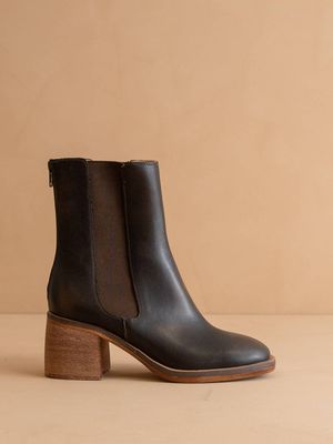 The Olivia | Espresso Chelsea Heel Fall Boots