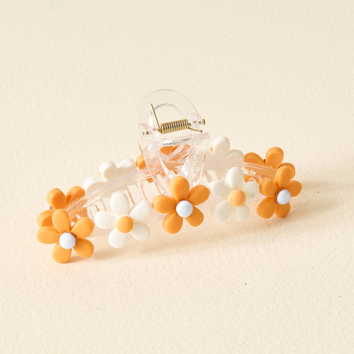 Game Day Daisy Claw Clip - 8 Colors Available!, Color: Orange