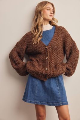 Chocolate Chunky Knit Sweater