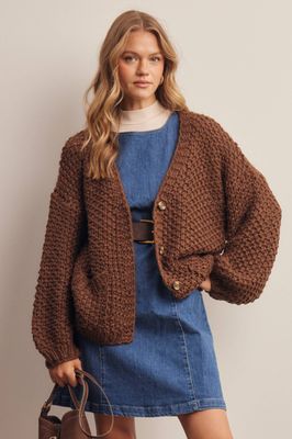 Chocolate Chunky Knit Sweater