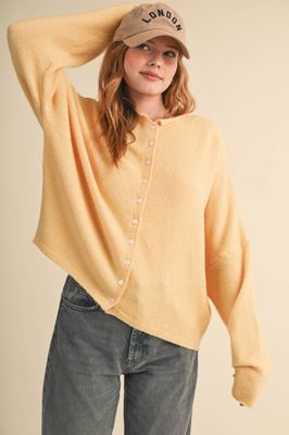 OVERSIZED BUTTON DOWN SWEATER CARDIGAN MSW11387
