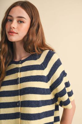 Buttered Blueberry Striped Sweater
