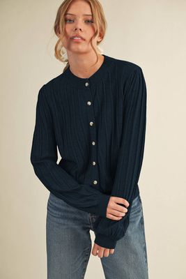 RIBBED SWEATER CARDIGAN