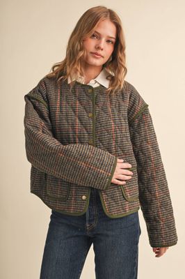 Brown Houndstooth Jacket