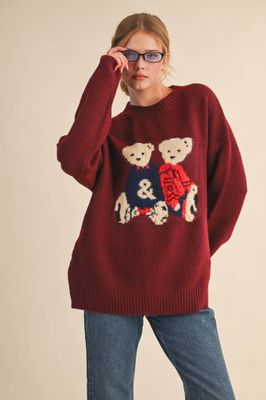 TEDDY BEAR PULLOVER SWEATER