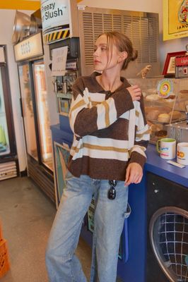 STRIPED RUGBY SWEATER