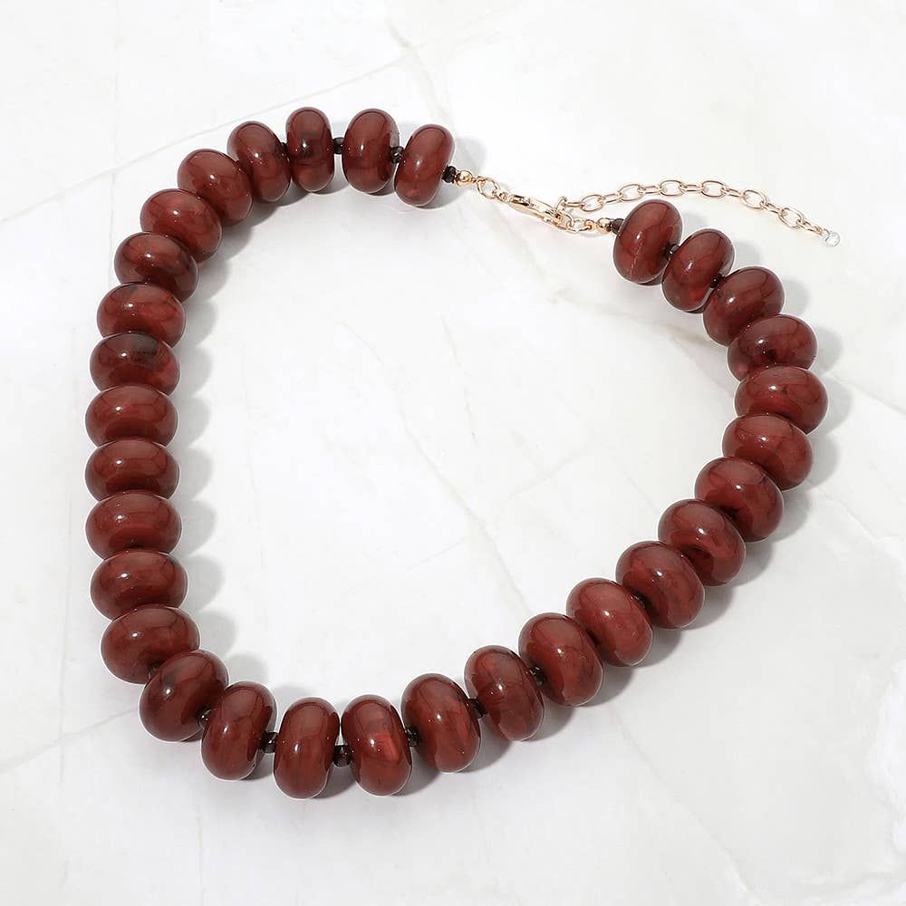 Chunky Swirly Necklace, Color: Tortoise