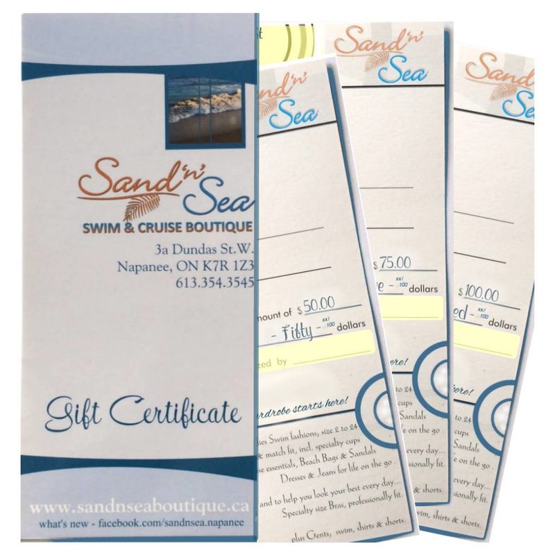 Sand 'n' Sea Gift Certificates
