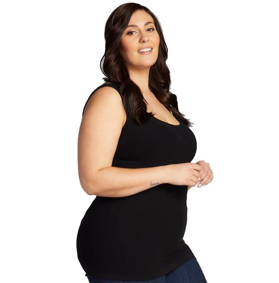 Bamboo Curve Tank, Color: Black, Size: CRV