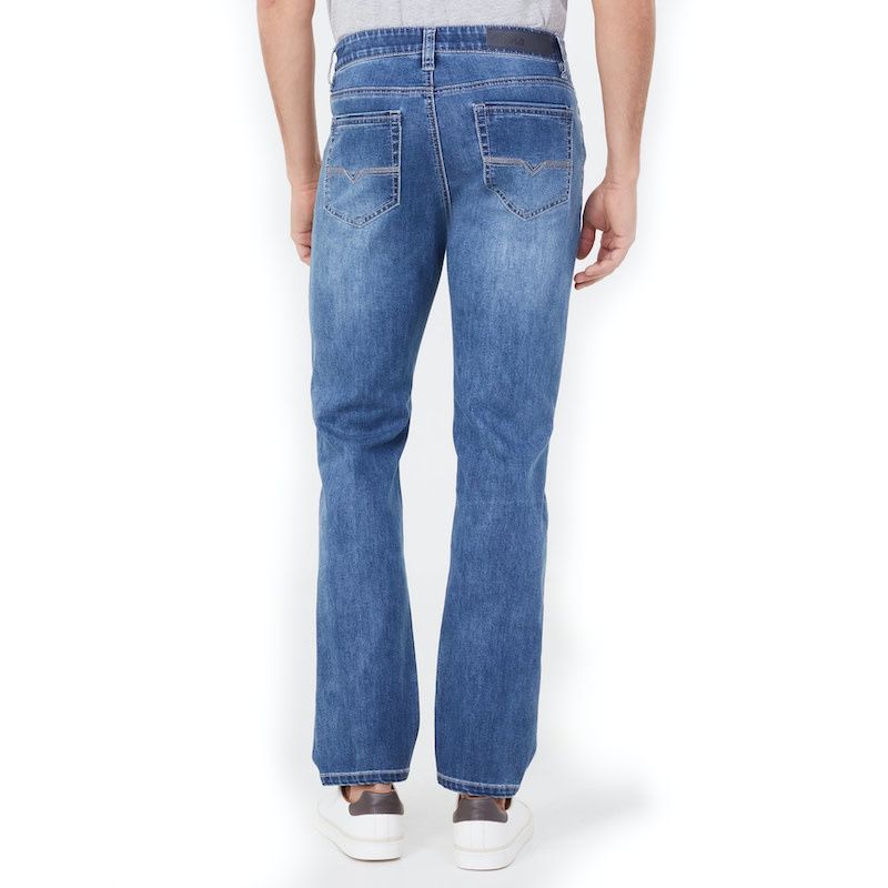 Peter Mid-Rise Slim Denim, Color: Mid-Stonewash, Size: 34
