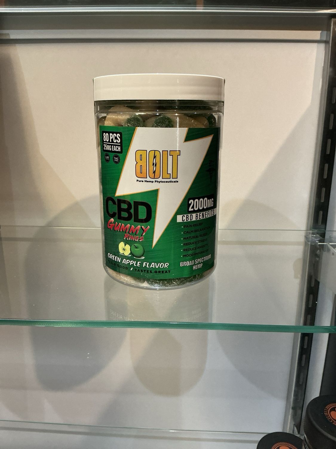 Bolt 2000mg CBD Green Apple Rings