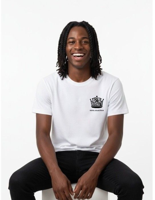 True Royalty (Crown) by Kadasieré-  Designer Ring Spun Cotton T. shirt White Super Soft .