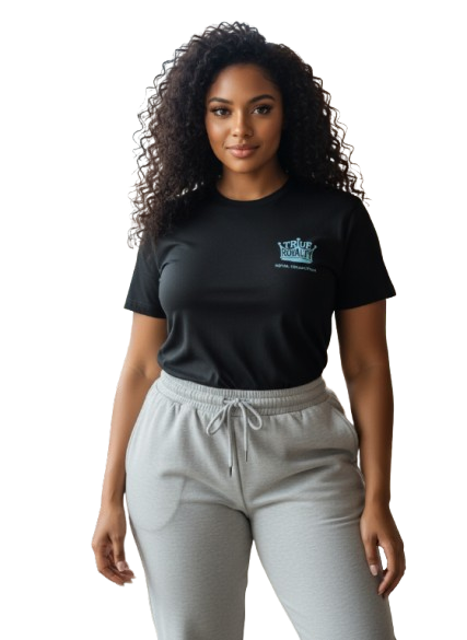 True Royalty By Kadasieré Crown Heavy Ring Spun Black Cotton T Shirts Unisex​