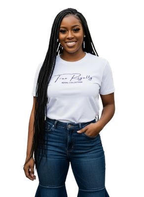True Royalty by Kadasieré-Heavy Soft Combed Ring Spun Cotton White T-Shirt Unisex