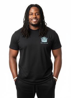 True Royalty (Crown) by Kadasieré-  Designer Ring Spun Cotton T. shirt Black Super Soft .
