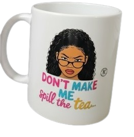 11oz  Ceramic White Coffee Cup/Mug. Sassy-Kadasiere Sophisticated Sassy