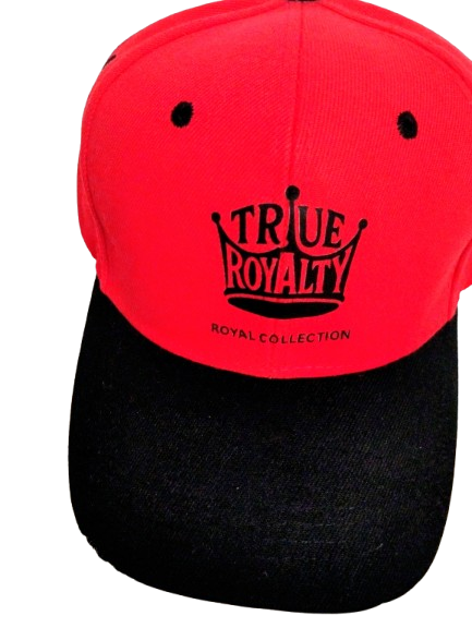 True Royalty Crown- By: Kadasieré. Red and Black Adjustable Baseball Cap