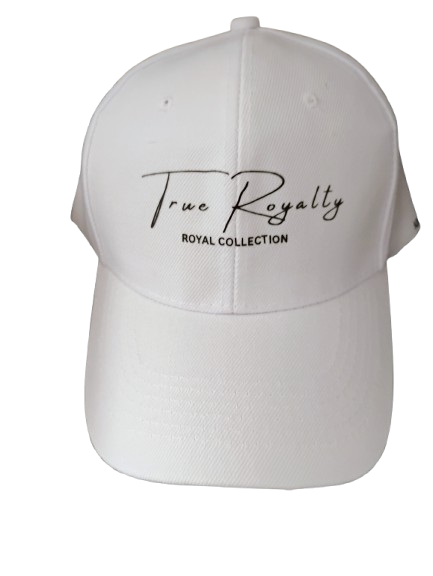 True Royalty By Kadasieré All White Adjustable Baseball Cap/Hat For Men And Women​​ ​