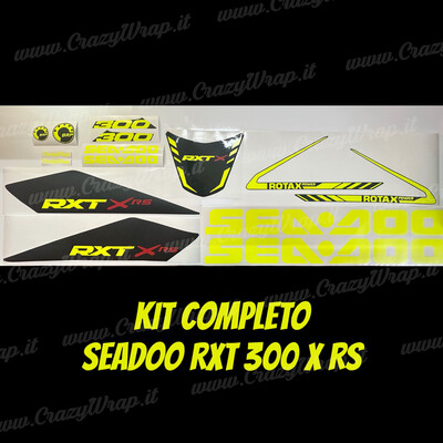 KIT ADESIVI COMPLETO per SEADOO RXT 300 X RS - col. triple black 2022/23