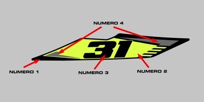 KIT NUMERI GARA 2 pz. per SEADOO RXP 260 RS
