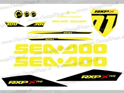 KIT ADESIVI COMPLETO 15 pz. per SEADOO RXP 300 X RS 2021 --&gt;