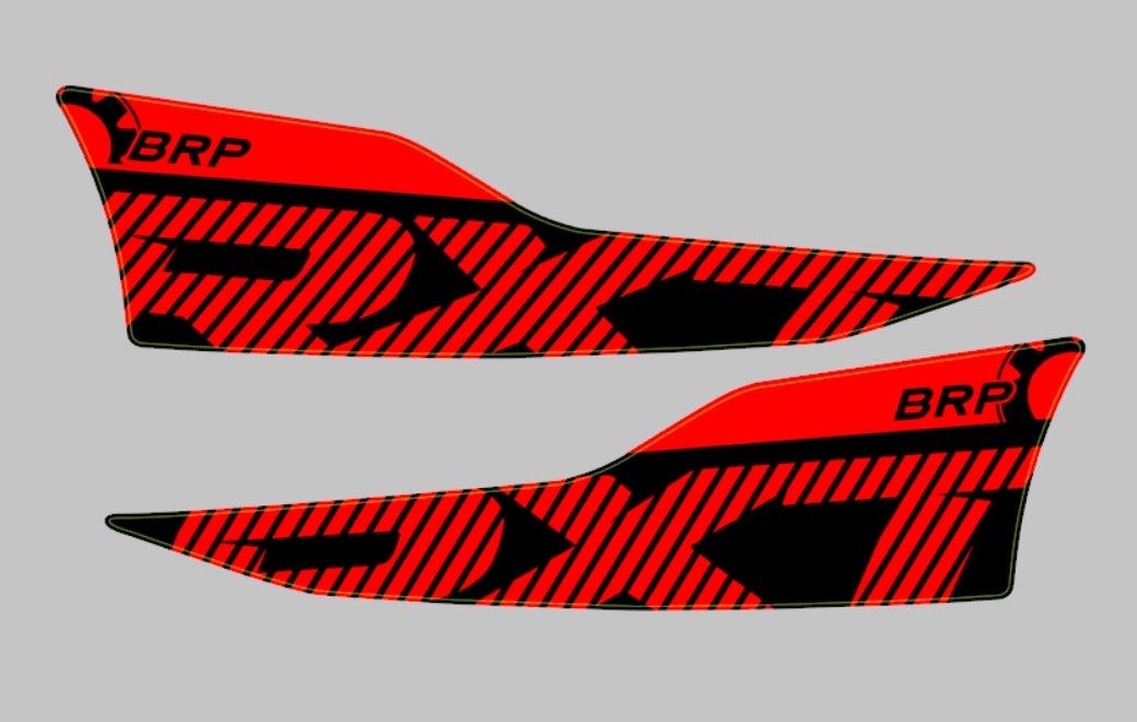 KIT GRAFICHE SU FASCIONI LATERALI per SEADOO RXT 300-325 X RS 2018 --&gt; 2025