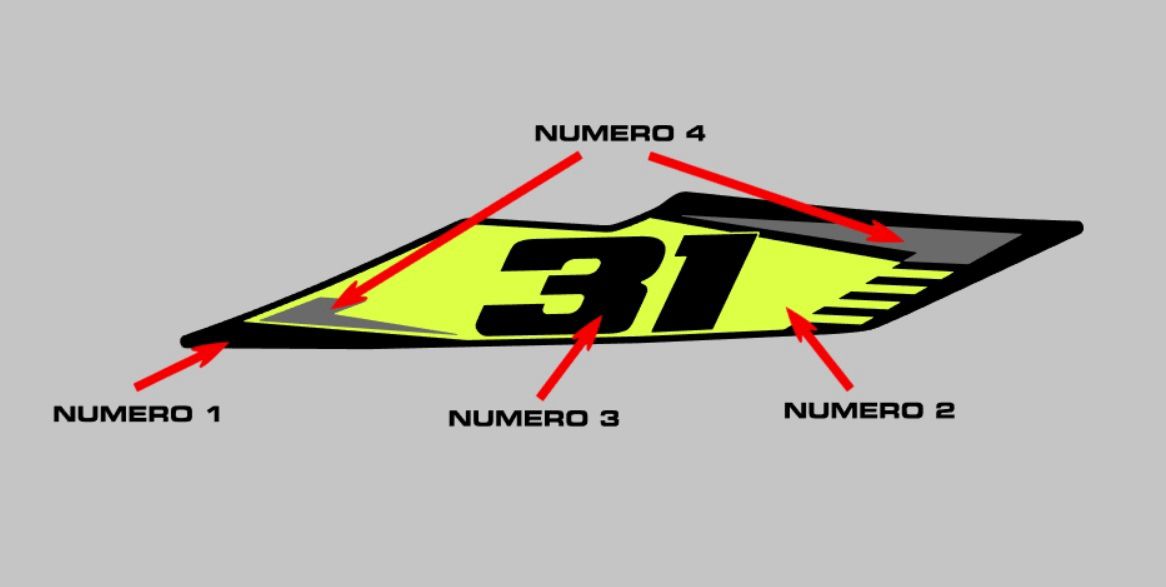 KIT NUMERI GARA 2pz. per SEADOO RXP 300/ 325 X RS dal 2021 al 2025