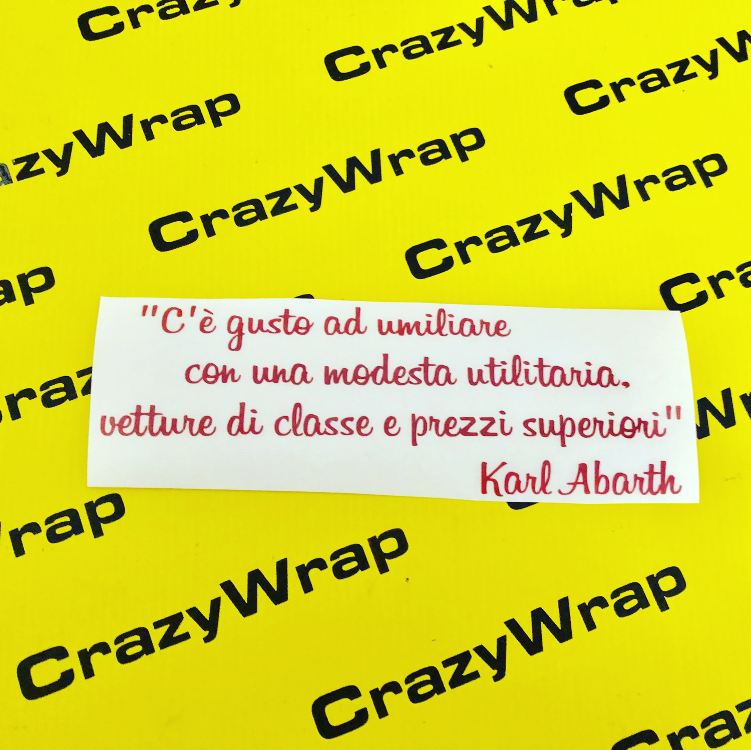 Sticker “Citazione Karl Abarth”