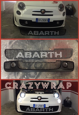 Dima per griglia ASSETTO CORSE e per griglia ORIGINALE CON FENDINEBBIA per ABARTH PRE-RESTYLING