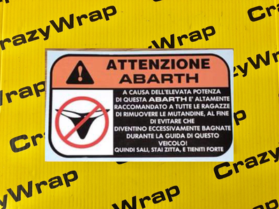 Sticker “ATTENZIONE ABARTH”