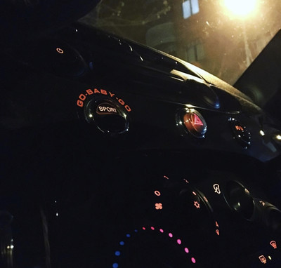 Adesivo “GO-BABY-GO” per tasto sport 500 ABARTH