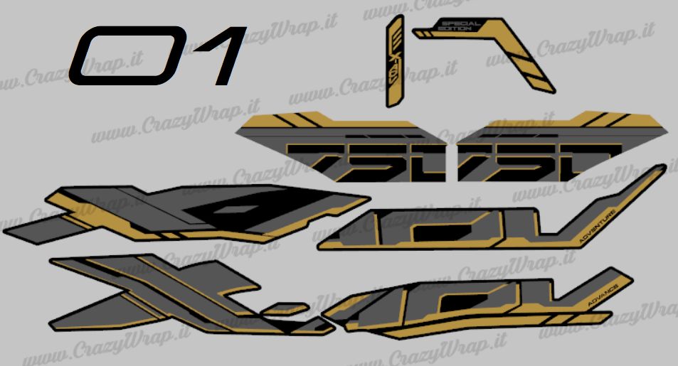 KIT GRAFICHE PERSONALIZZATE per X-ADV 750 dal 2025 in poi KIT GRAFICHE PERSONALIZZATE per X-ADV 750 dal 2025 in poi