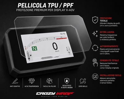 Pellicola protezione display in TPU/PPF per HONDA FORZA 750 dal 2021 al 2026 Pellicola protezione display in TPU/PPF per HONDA FORZA 750 dal 2021 al 2026