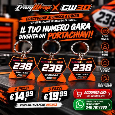 Portachiavi Tabella moto Personalizzato