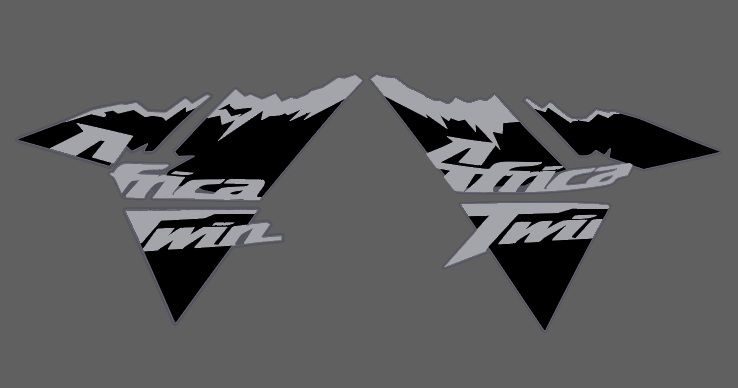 Kit grafiche per convogliatori anteriori - HONDA AFRICA TWIN 1100 - 2024 NERO OPACO Kit grafiche per convogliatori anteriori - HONDA AFRICA TWIN 1100 - 2024 NERO OPACO