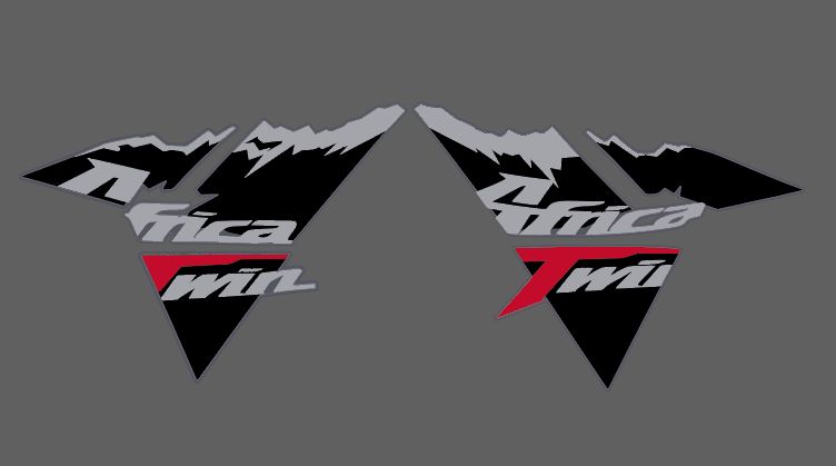 Kit grafiche per convogliatori anteriori - HONDA AFRICA TWIN 1100 - 2025 NERO OPACO Kit grafiche per convogliatori anteriori - HONDA AFRICA TWIN 1100 - 2025 NERO OPACO