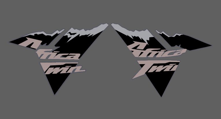 Kit grafiche per convogliatori anteriori - HONDA AFRICA TWIN 1100 - 2026 NERO OPACO Kit grafiche per convogliatori anteriori - HONDA AFRICA TWIN 1100 - 2026 NERO OPACO