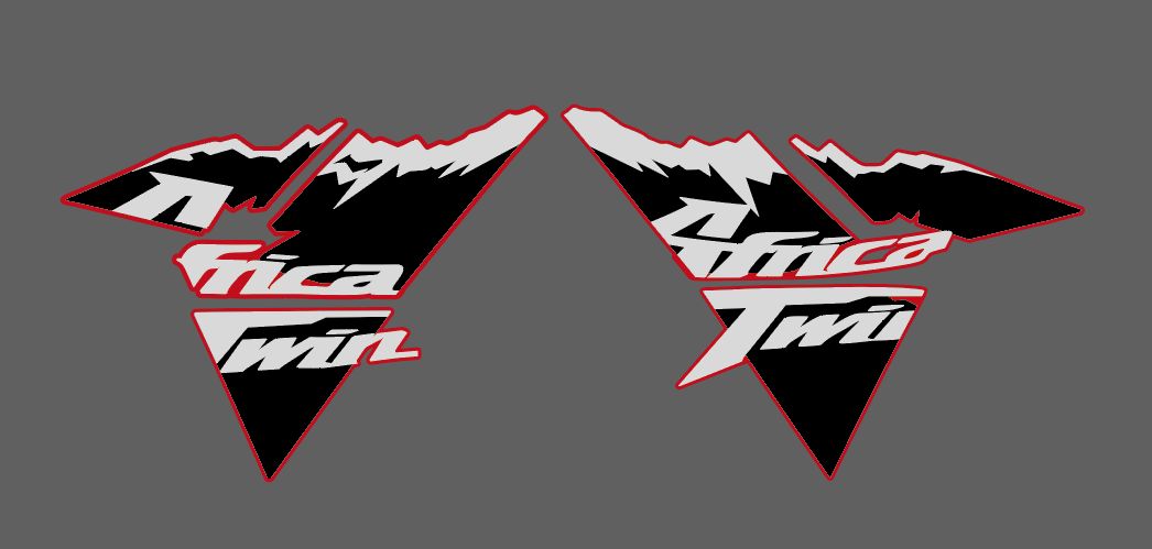 Kit grafiche per convogliatori anteriori - HONDA AFRICA TWIN 1100 - 2026 ROSSO Kit grafiche per convogliatori anteriori - HONDA AFRICA TWIN 1100 - 2026 ROSSO