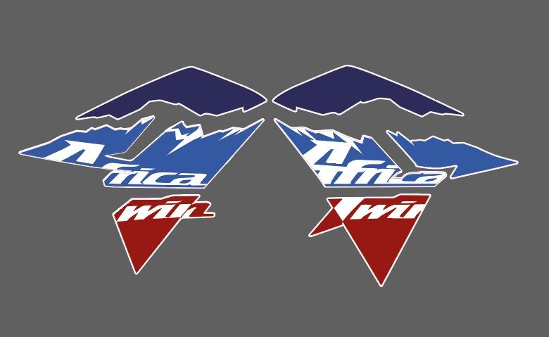 Kit grafiche per convogliatori anteriori - HONDA AFRICA TWIN 1100 - 2025/2026 BIANCO Kit grafiche per convogliatori anteriori - HONDA AFRICA TWIN 1100 - 2025/2026 BIANCO